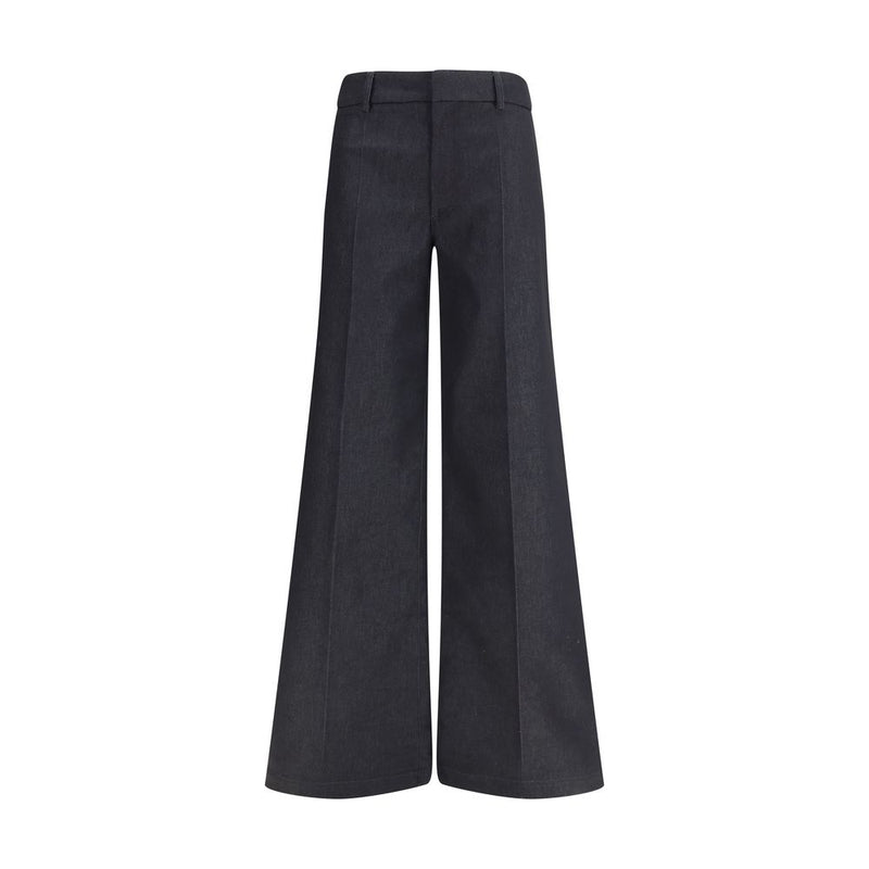Darkpark Poppy Trousers - Pantalons en Chambray Coton Évasés