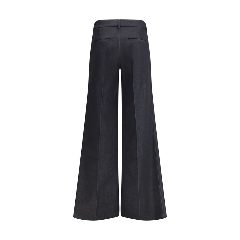 Darkpark Poppy Trousers - Pantalons en Chambray Coton Évasés