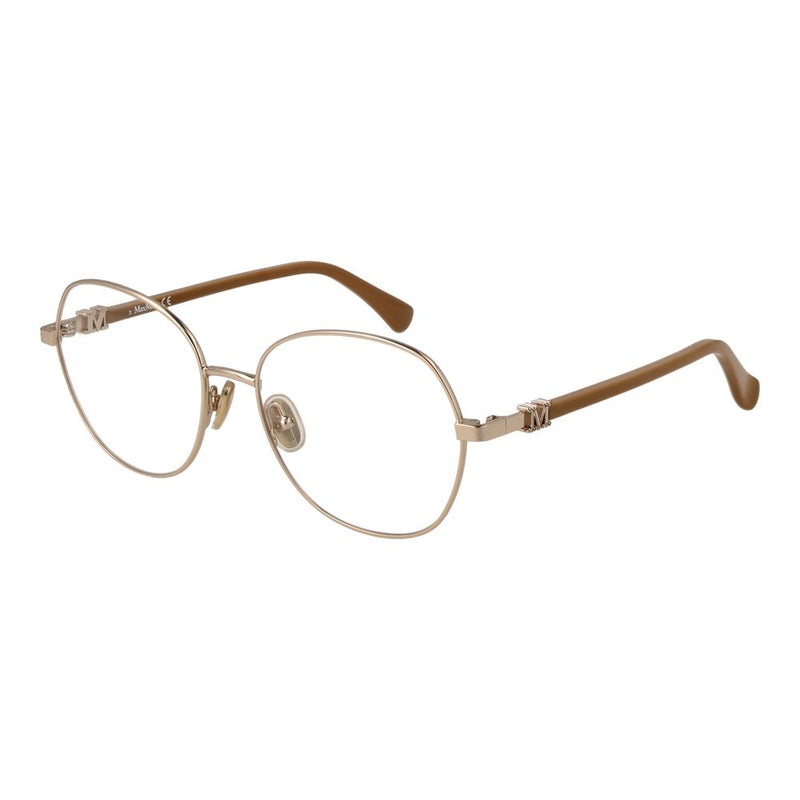 Max Mara Gold Women Glasses Frame - Élégant Style Papillon