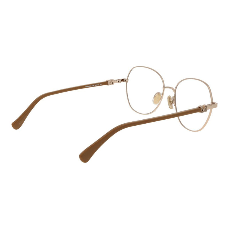 Max Mara Gold Women Glasses Frame - Élégant Style Papillon