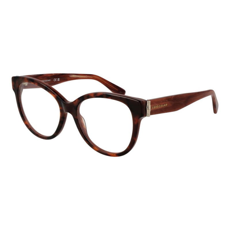 Longchamp Montures de Lunettes Femmes Marron - Style Cat Eye