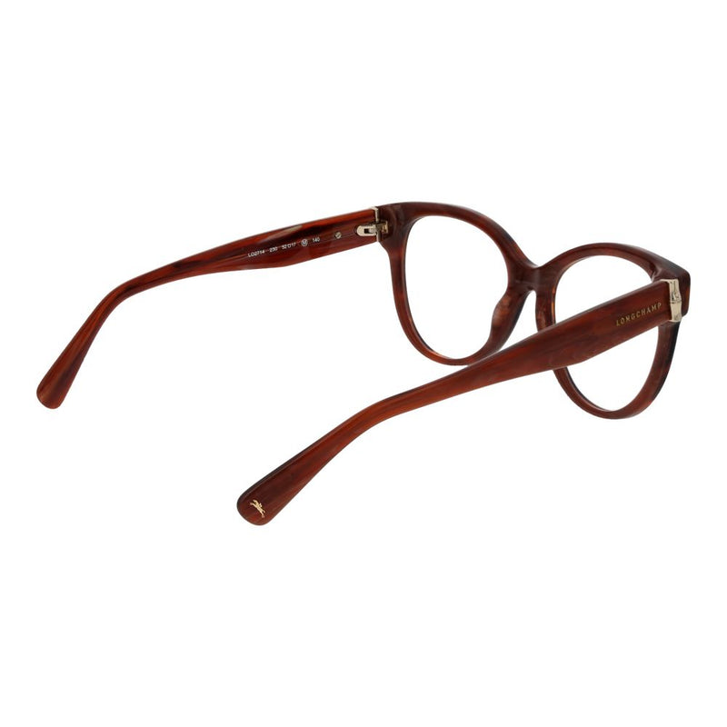 Longchamp Montures de Lunettes Femmes Marron - Style Cat Eye