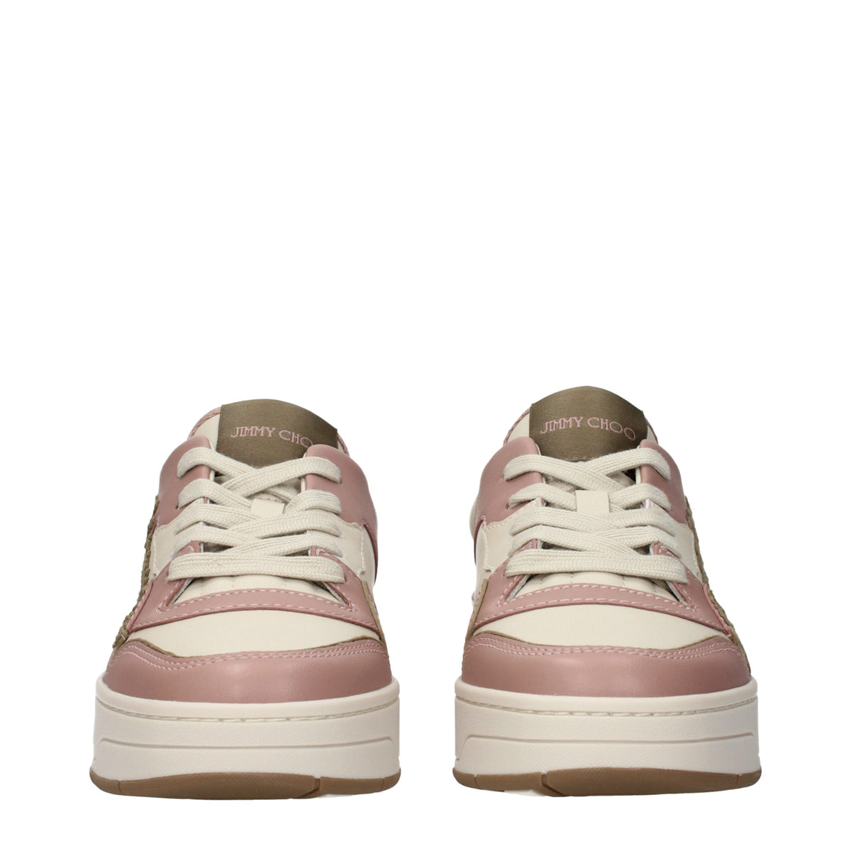 Jimmy Choo Pink Leather Low Tops - FLORENT Model
