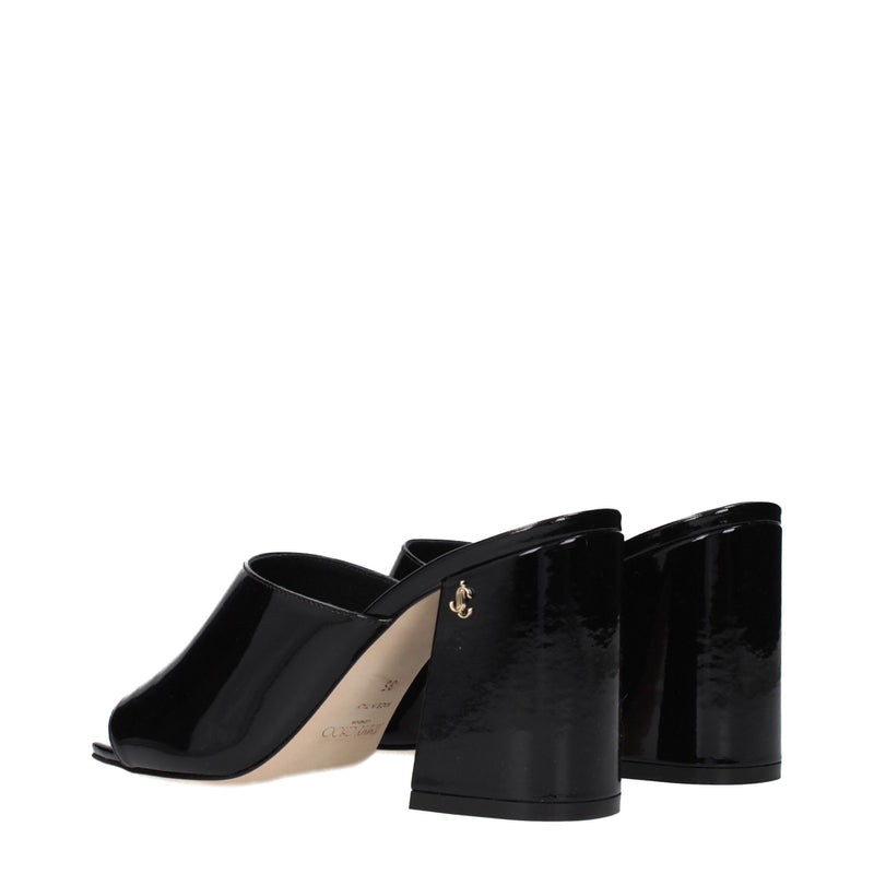 Jimmy Choo Black Leather Platforms - Skyla