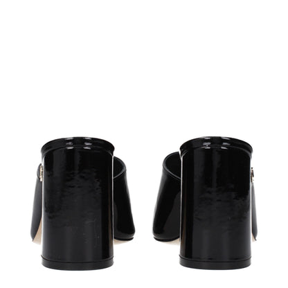 Jimmy Choo Black Leather Platforms
