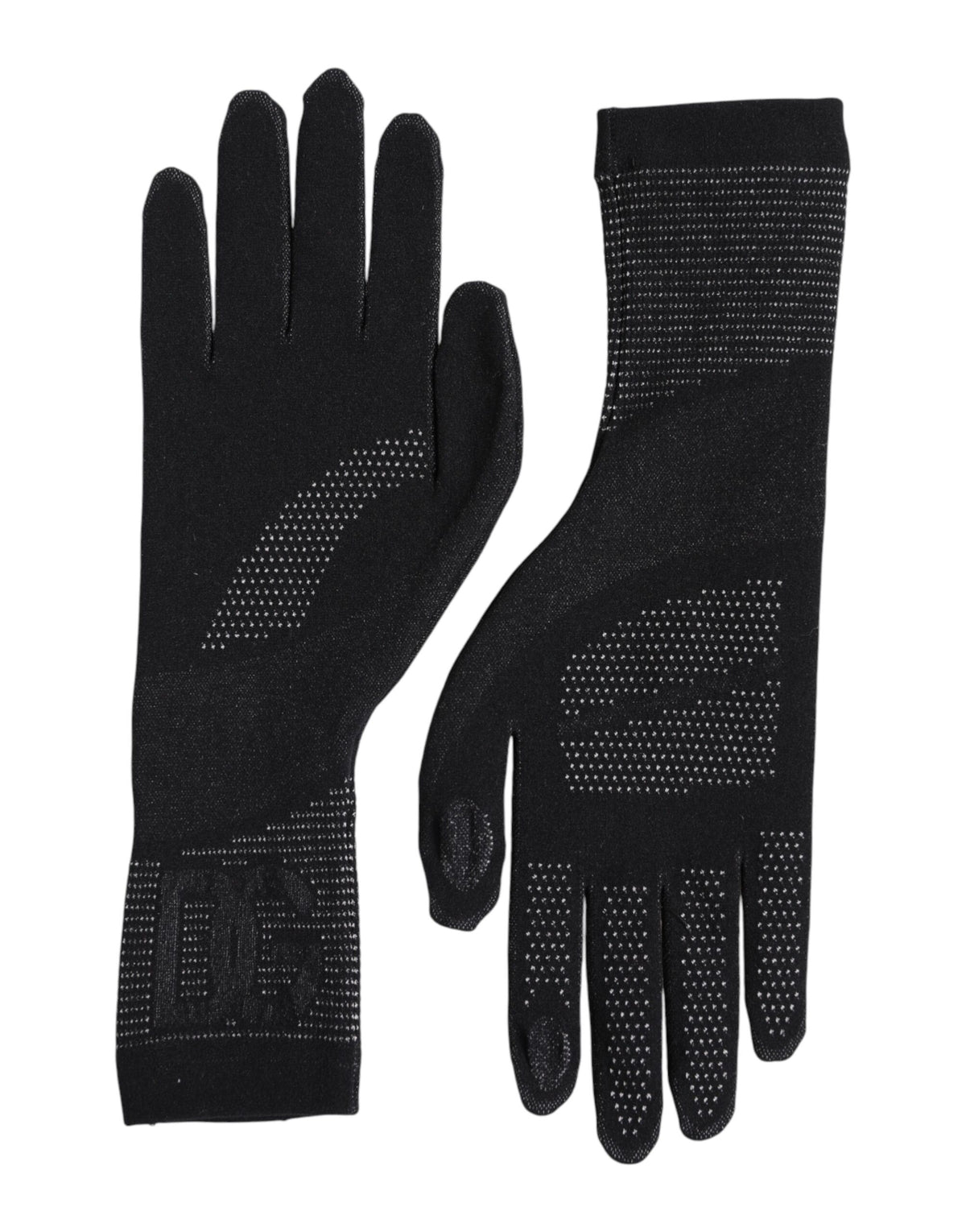 Moufles Dolce &amp; Gabbana noires en coton avec logo DG pour hommes