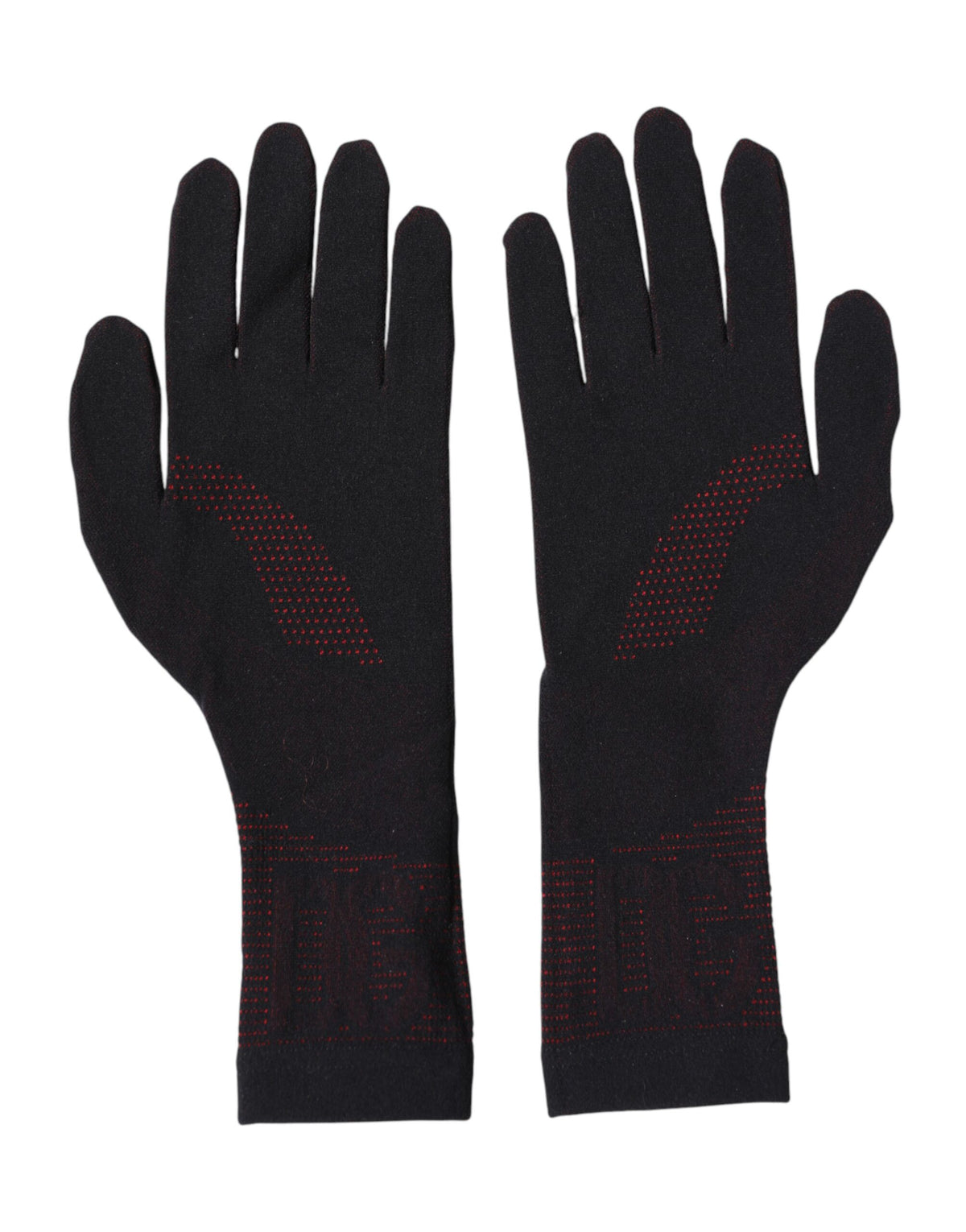 Moufles Dolce &amp; Gabbana noires en coton avec logo DG pour hommes