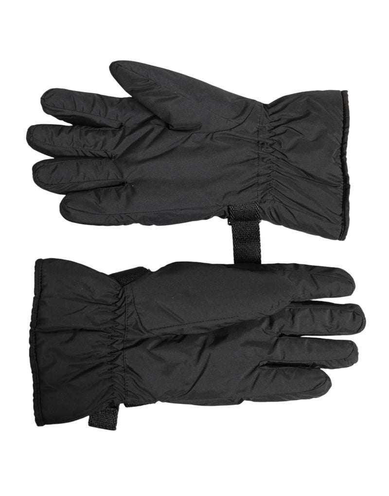 Dolce &amp; Gabbana Zwarte Winddichte Ski Winter Warme Antislip Handschoenen
