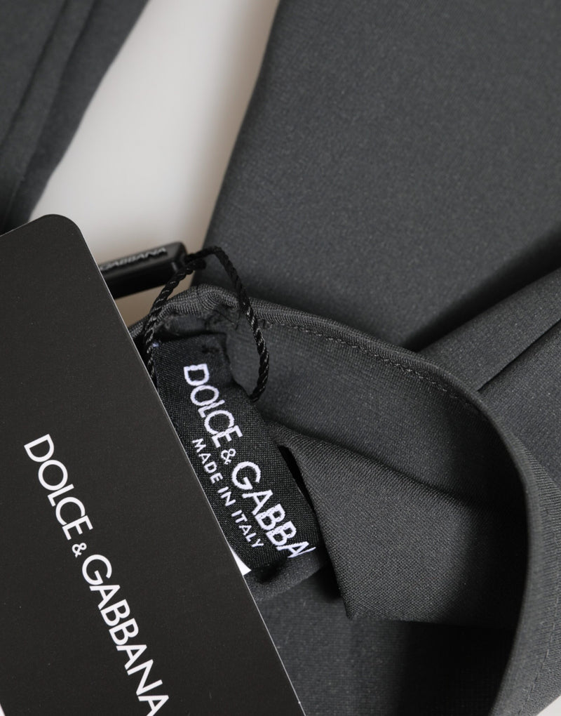 Dolce &amp; Gabbana Donkergrijze Viscose Ellebooglange Wanten Herenhandschoenen
