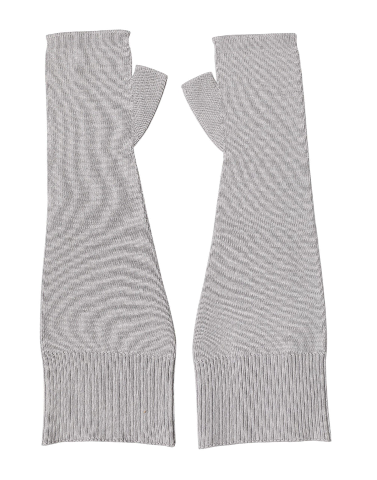 Gants Dolce &amp; Gabbana gris en laine vierge tricotée sans doigts pour hommes