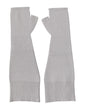 Gants Dolce &amp; Gabbana gris en laine vierge tricotée sans doigts pour hommes