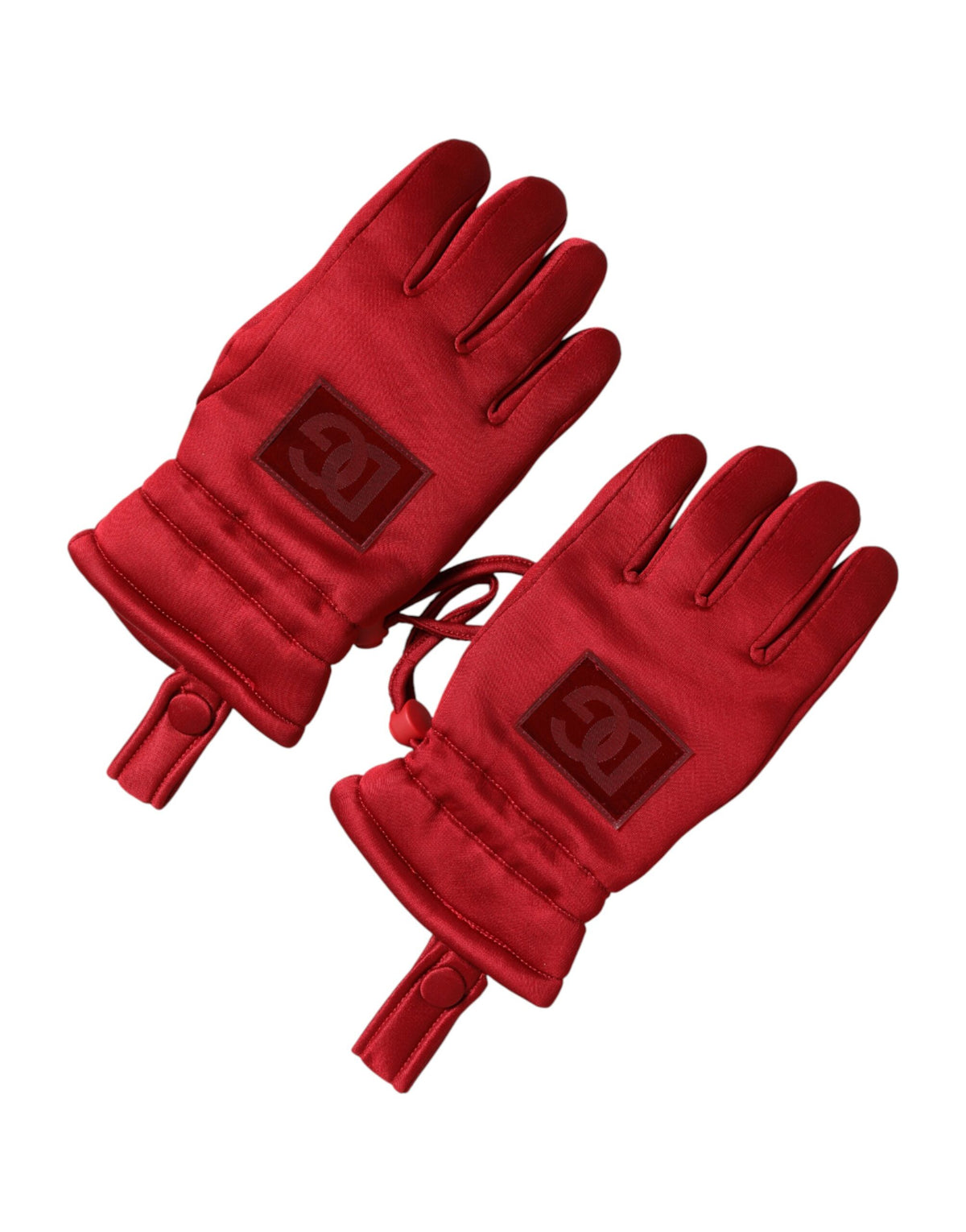 Gants moufles de motard Dolce &amp; Gabbana en viscose rouge