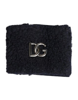 Dolce &amp; Gabbana Zwarte Polyester Logo Plaque Heren One Size Polsband