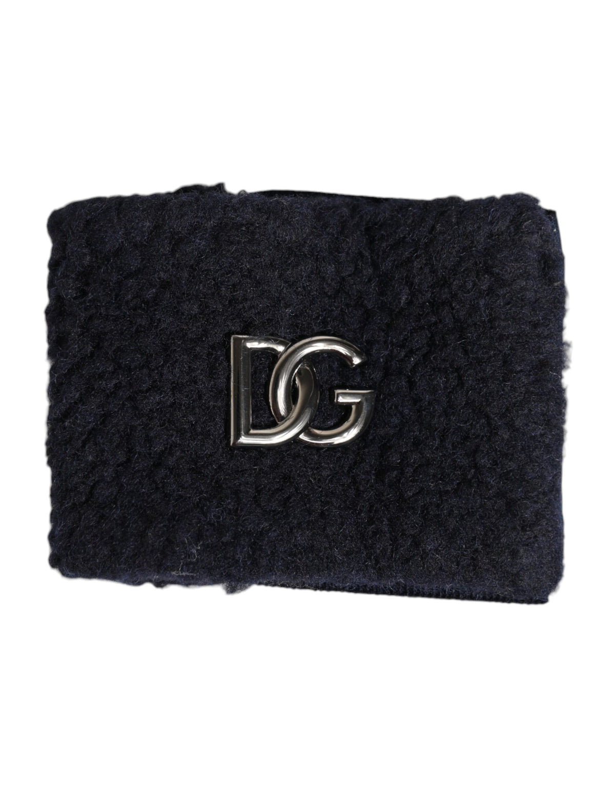 Dolce &amp; Gabbana Zwarte Polyester Logo Plaque Heren One Size Polsband