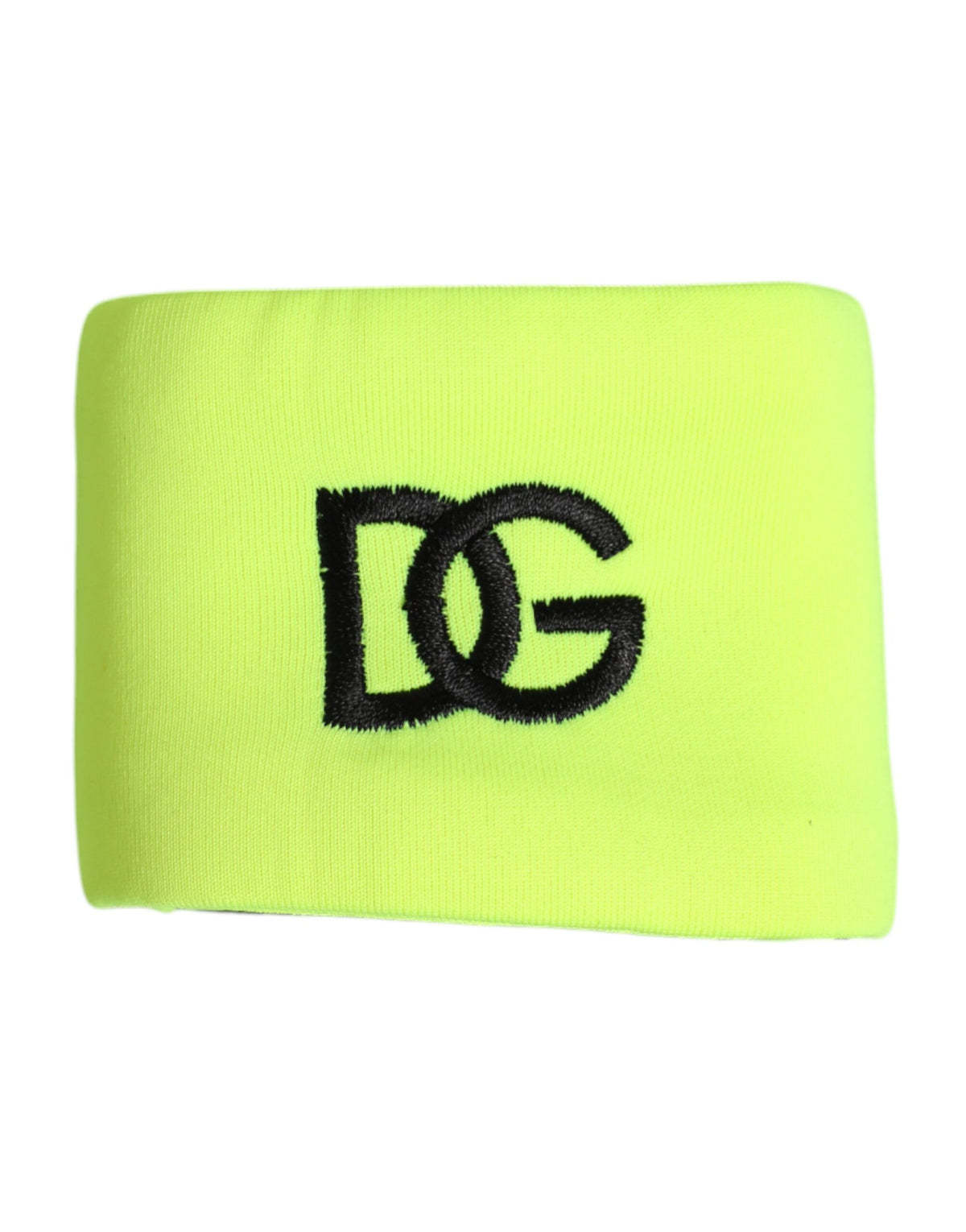 Bracelet homme Dolce &amp; Gabbana en soie jaune et verte avec logo DG