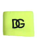 Bracelet homme Dolce &amp; Gabbana en soie jaune et verte avec logo DG