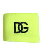 Bracelet homme Dolce &amp; Gabbana en soie jaune et verte avec logo DG