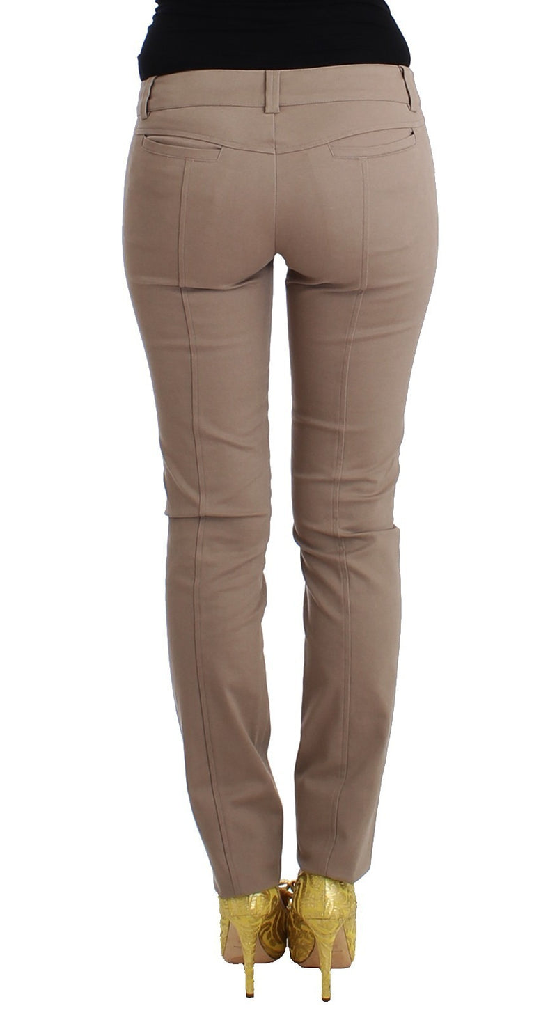 Cavalli Class Pantalon Slim Beige pour Femme