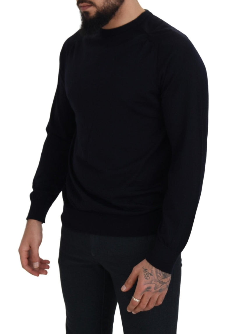 Alpha Studio Pull-over en Laine Noir - Sweatshirt Classique
