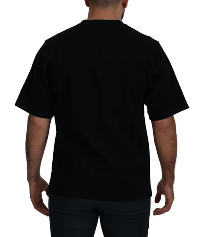 T-shirt Dolce &amp; Gabbana en coton noir imprimé à col rond