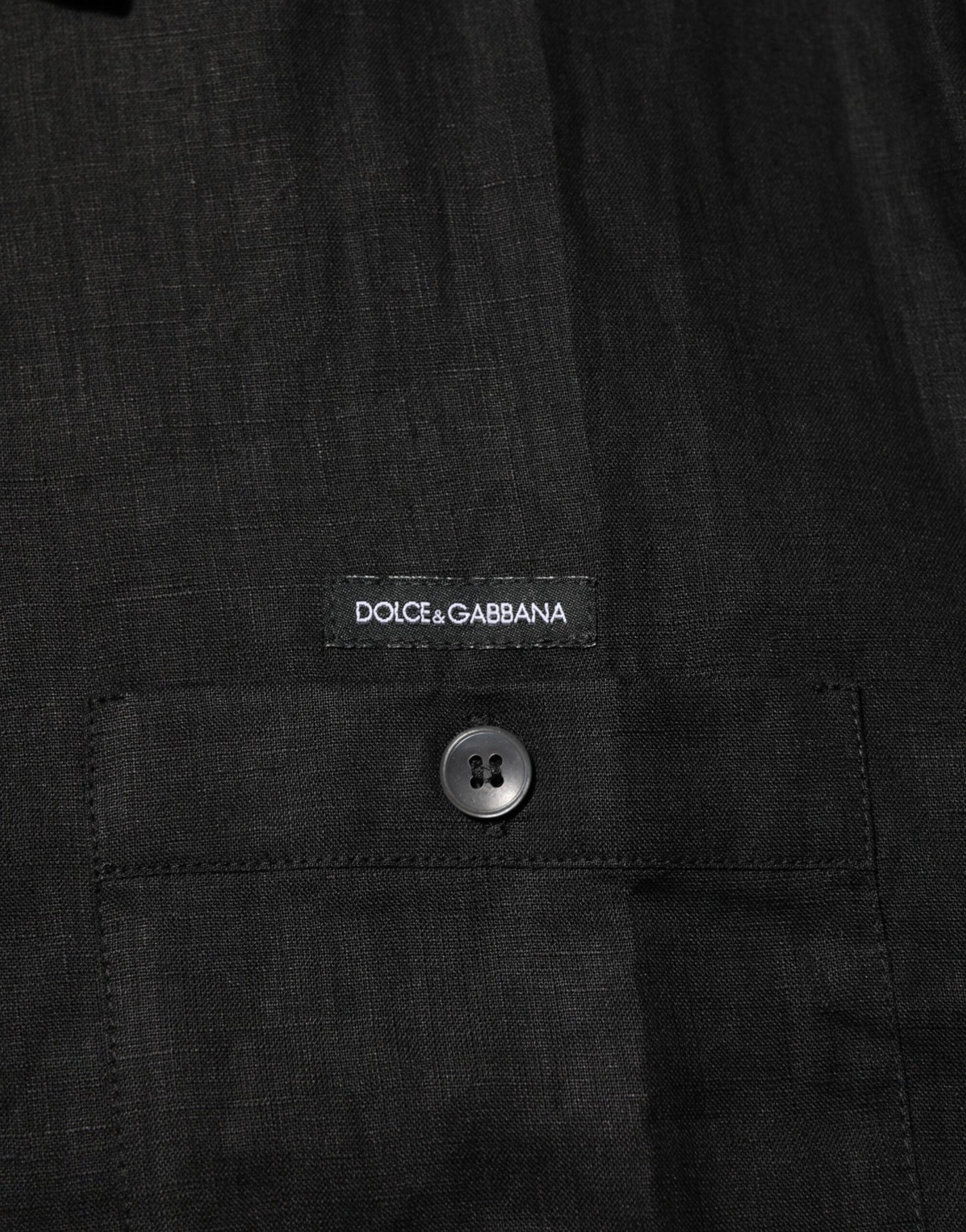Polo Carhartt Wip noir en lin à col et manches courtes