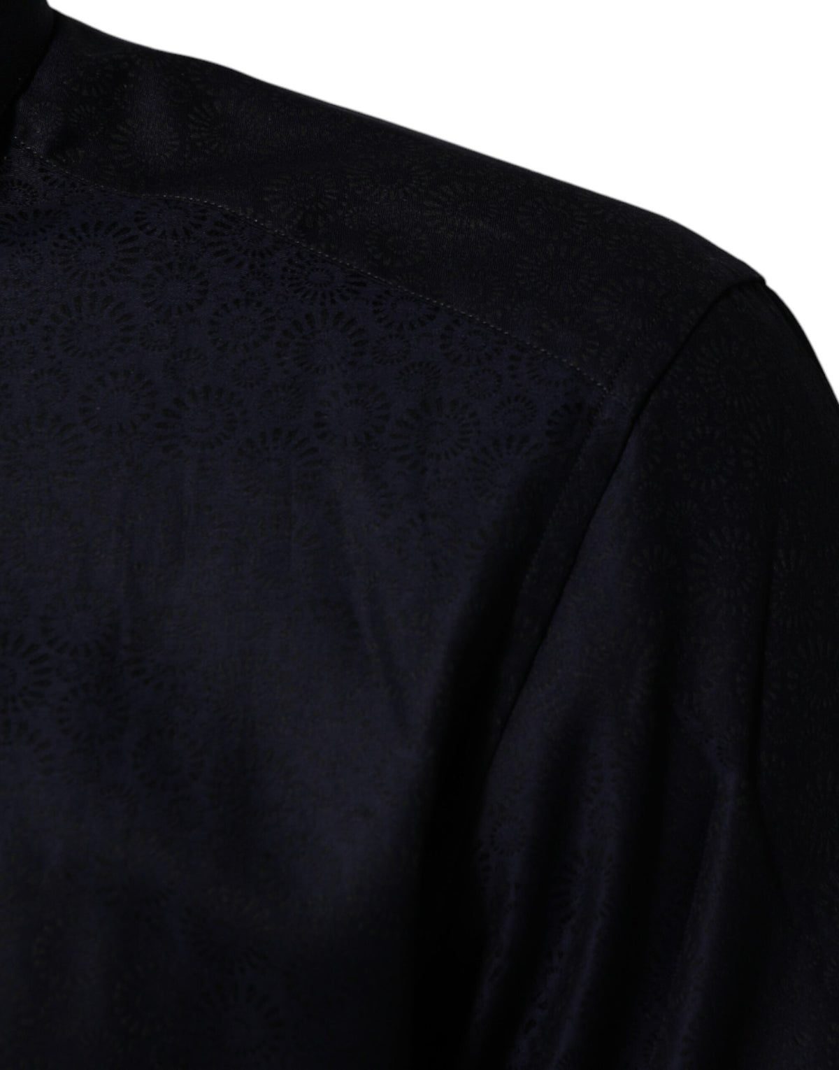 Chemise habillée homme Dolce &amp; Gabbana bleue en coton à col et manches longues, or.
