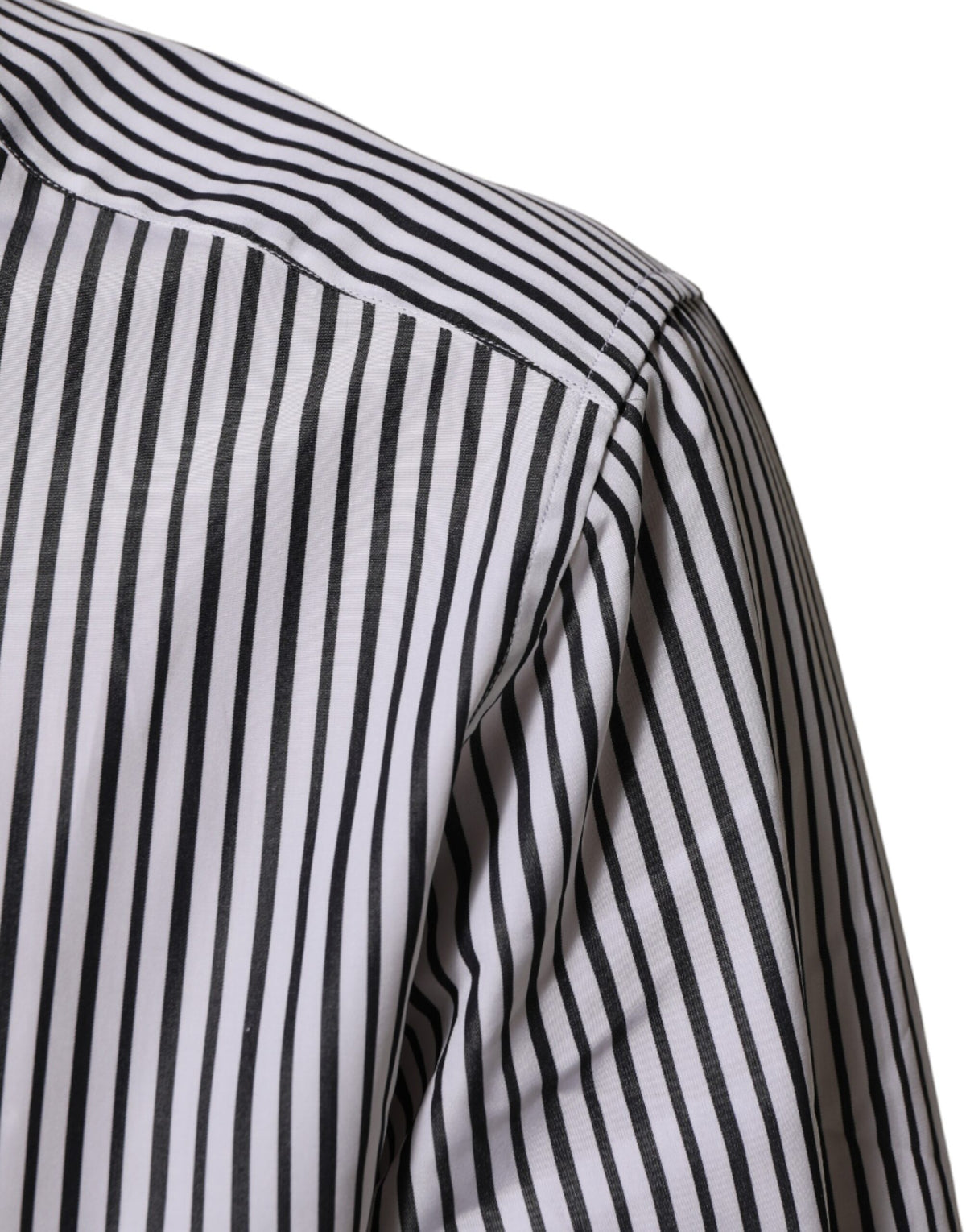 Chemise habillée Dolce &amp; Gabbana à rayures noires et blanches et à l'or pour homme