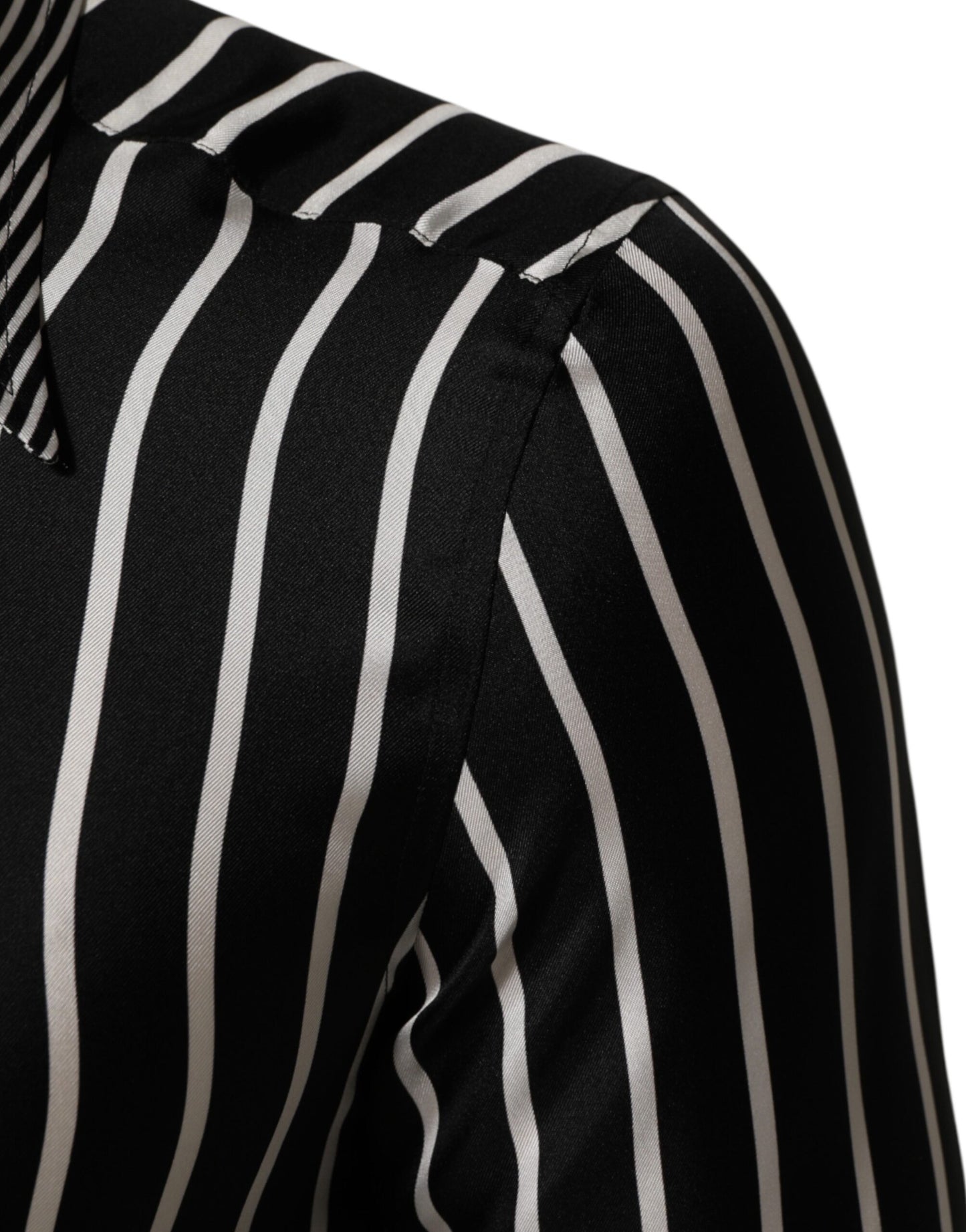 Chemise habillée Dolce &amp; Gabbana Martini à rayures noires et blanches pour homme