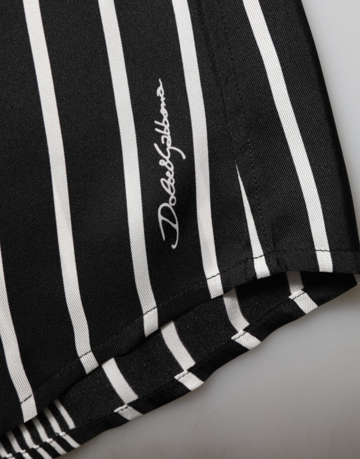 Chemise habillée Dolce &amp; Gabbana Martini à rayures noires et blanches pour homme