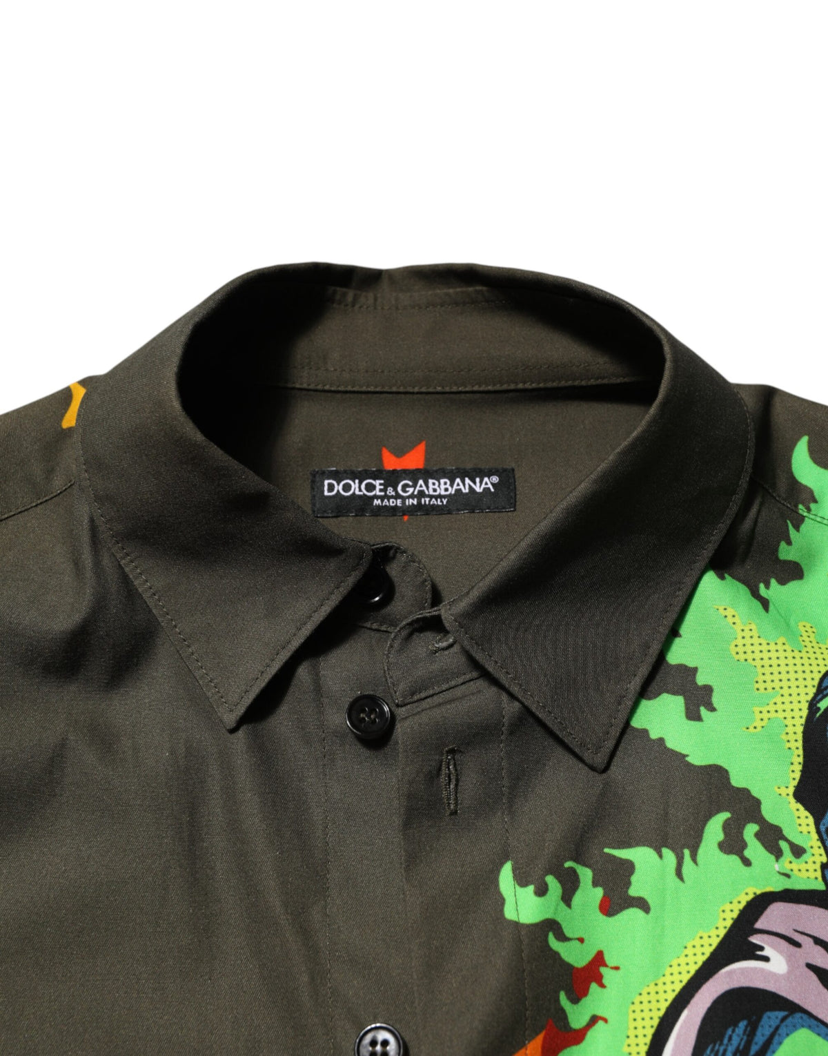 Chemise boutonnée marron Dolce &amp; Gabbana à imprimé super-héros