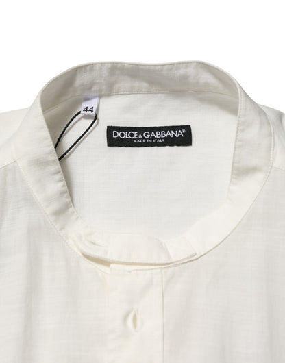 Chemise Dolce &amp; Gabbana blanche en coton à imprimé floral boutonnée