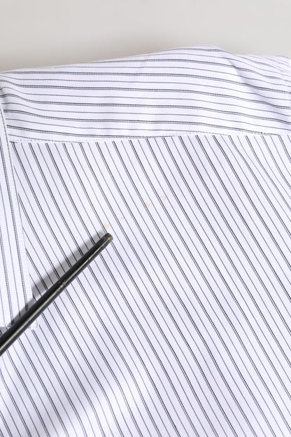 Chemise habillée Dolce &amp; Gabbana à rayures blanches et manches longues, couleur or
