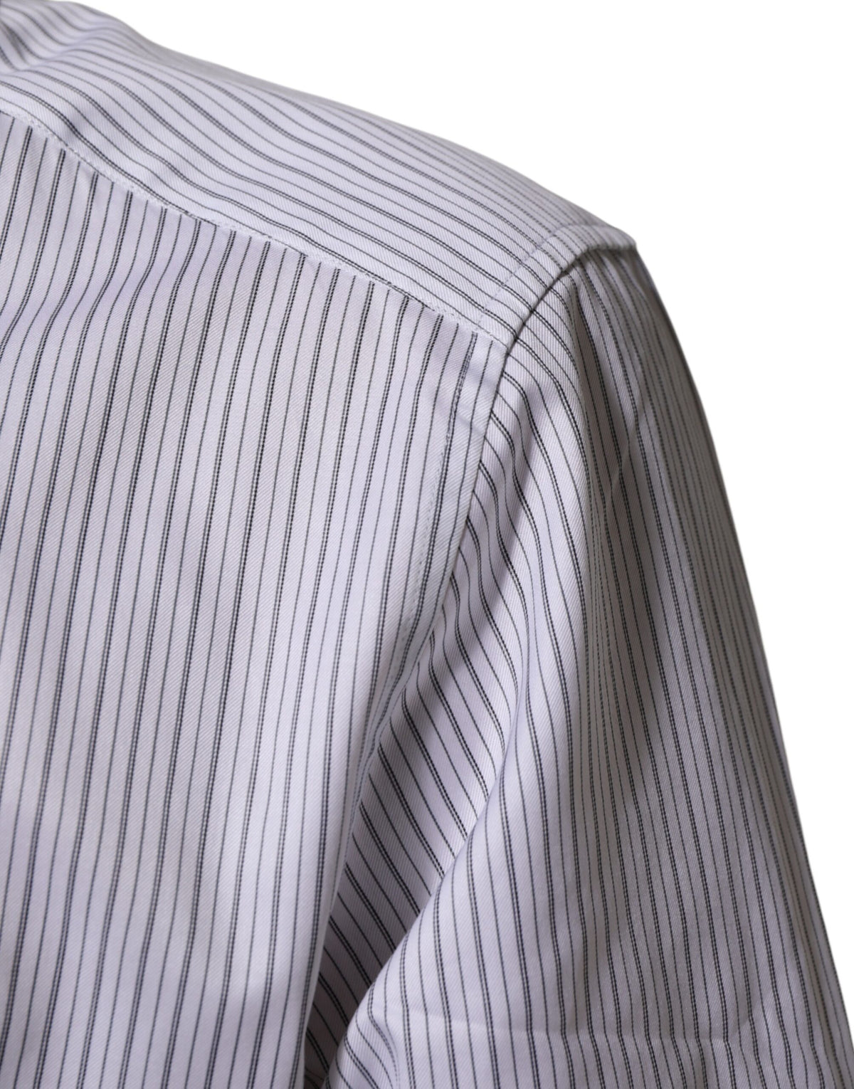 Chemise habillée Dolce &amp; Gabbana à rayures blanches et manches longues, couleur or