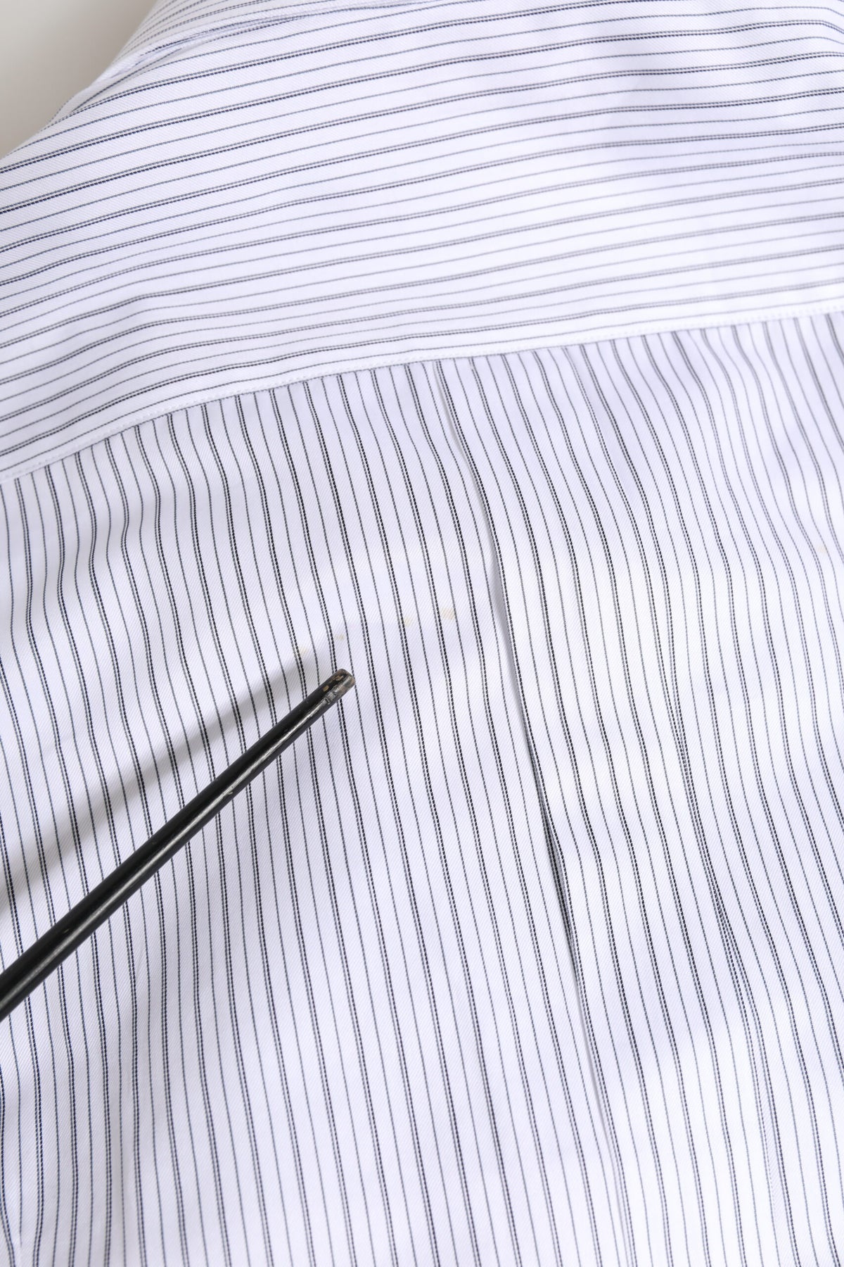 Chemise habillée Dolce &amp; Gabbana à rayures blanches et manches longues, couleur or