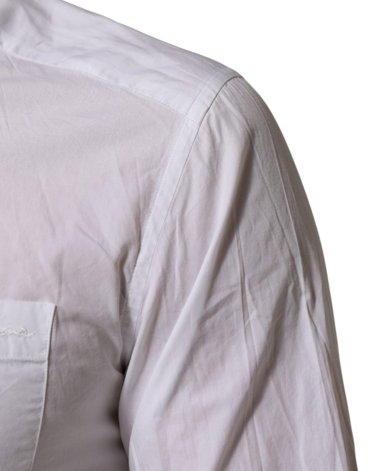 Chemise habillée Dolce &amp; Gabbana blanche en coton à col doré pour homme