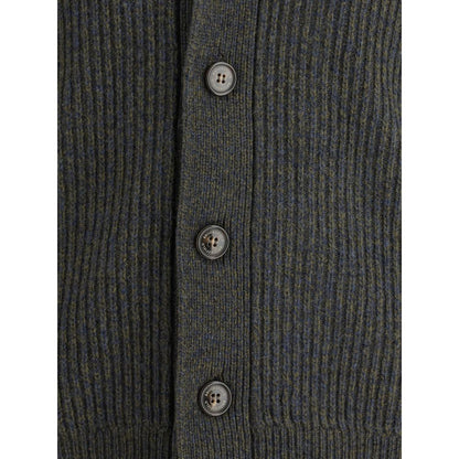 Brooksfield Virgin Wool Shawl-Collar Cardigan