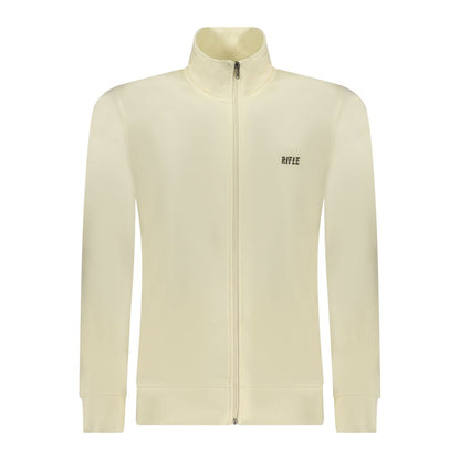 Sweat-shirt en coton blanc fusil