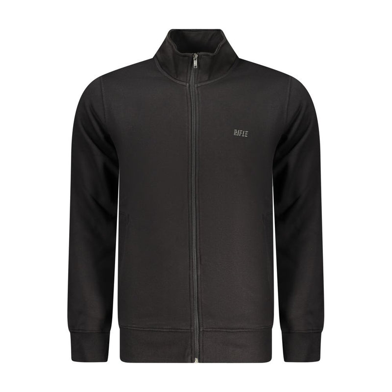 Rifle Black Cotton Sweatshirt - Stylish Comfort for Men