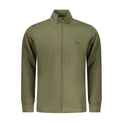 Sweat-shirt en coton vert fusil