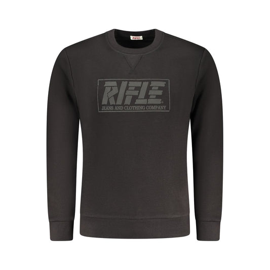 Sweat-shirt en coton noir Rifle