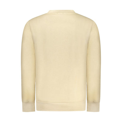 Sweat-shirt en coton beige fusil