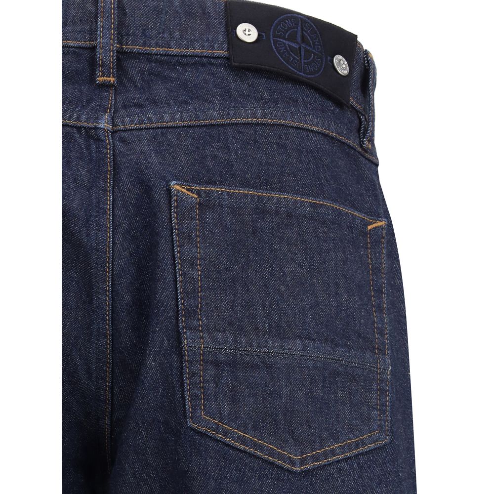 Stone Island Denim-gespoelde jeans