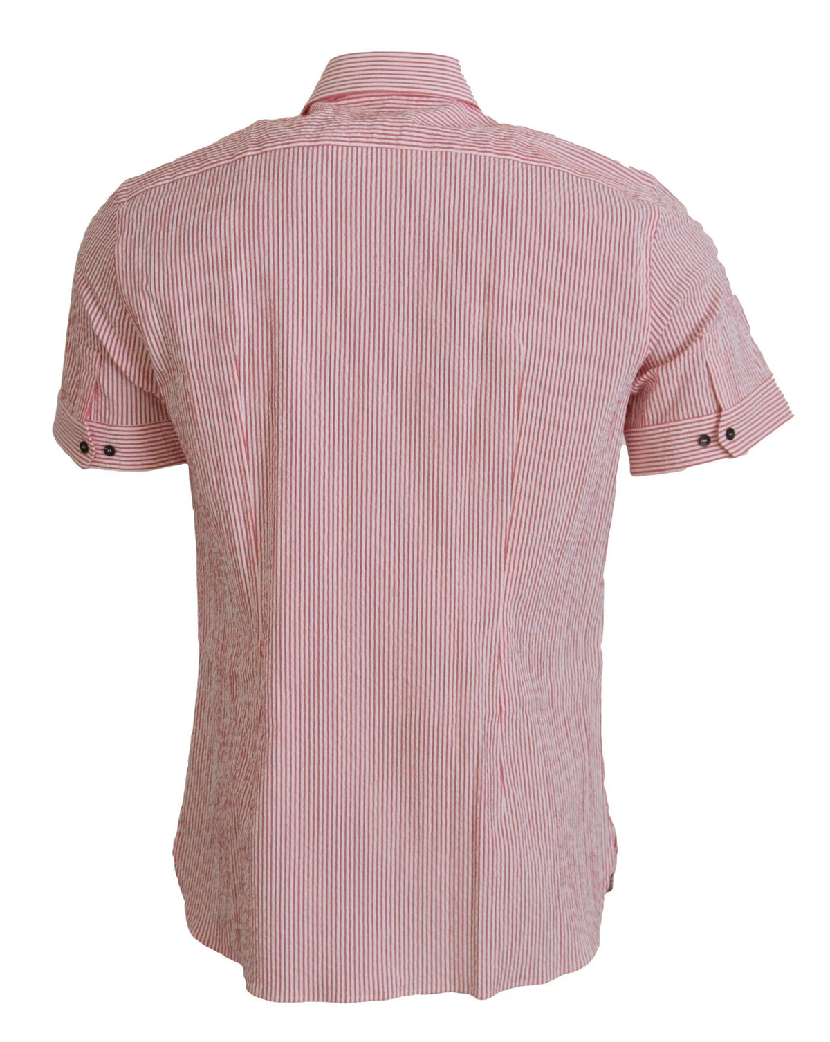 Chemise à manches courtes en coton rayé rouge et blanc Dolce &amp; Gabbana