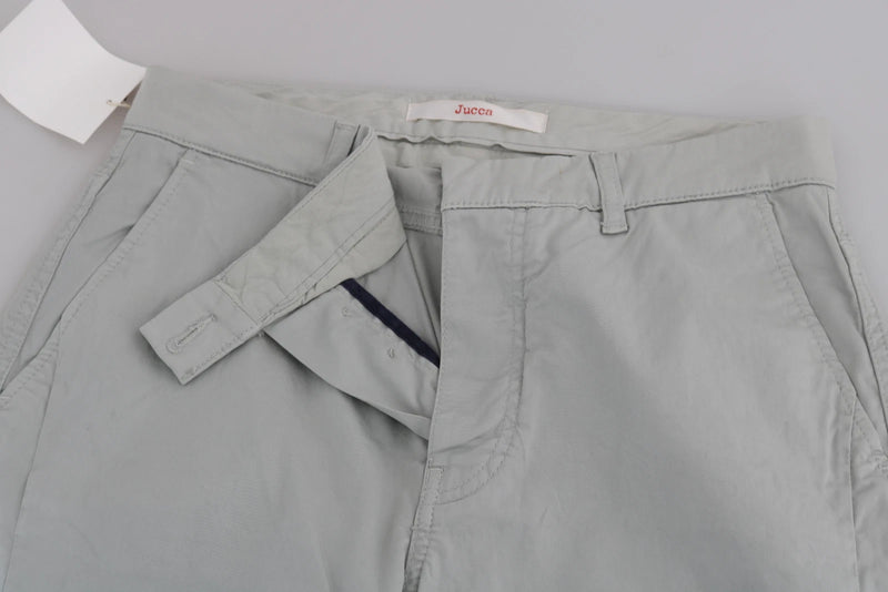 Jucca Gray High Waist Skinny Cropped Trousers - Authentic Style