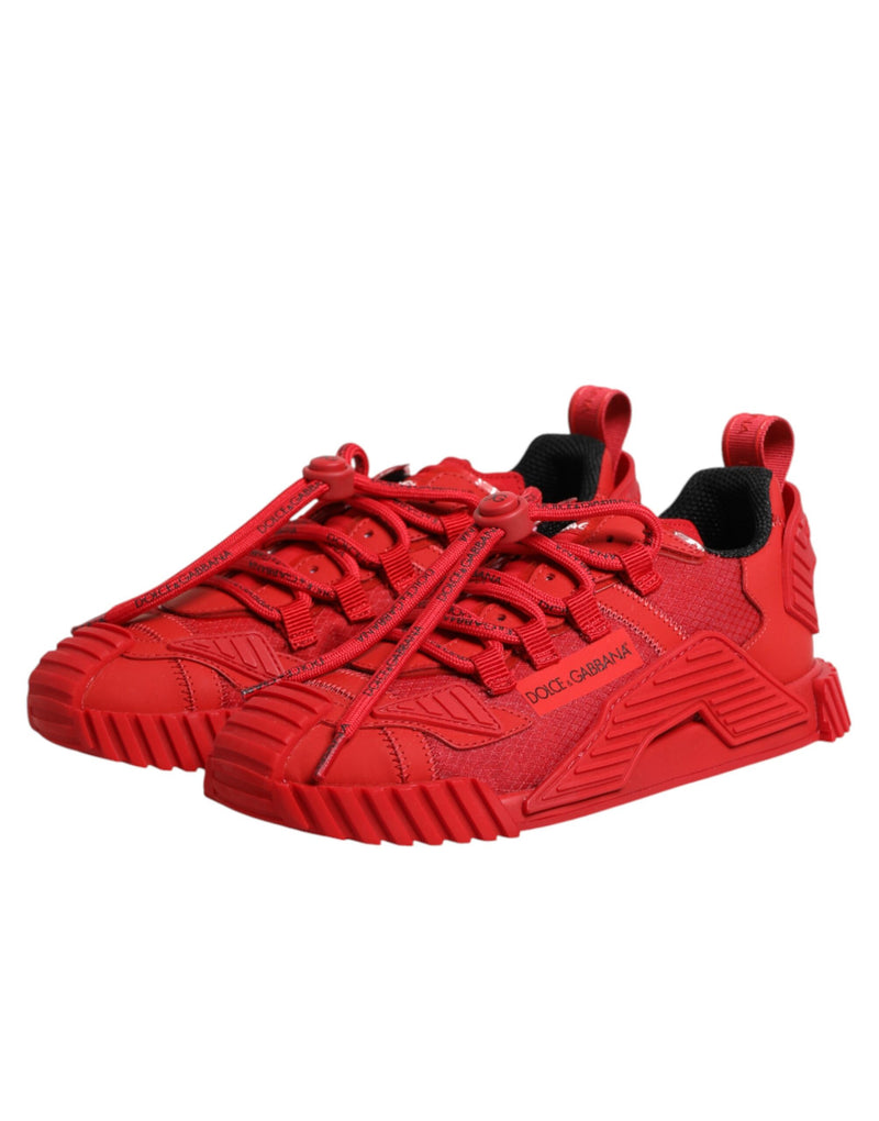 Dolce & Gabbana Red Logo Lace Low Top NS1 Sneakers