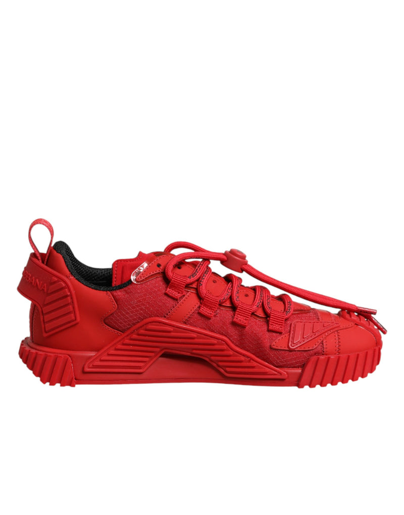 Dolce & Gabbana Red Logo Lace Low Top NS1 Sneakers