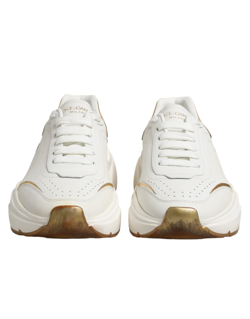 Dolce & Gabbana White Gold Daymaster Low Top Sneakers