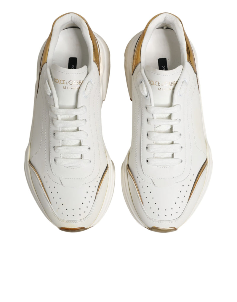 Dolce & Gabbana White Gold Daymaster Low Top Sneakers
