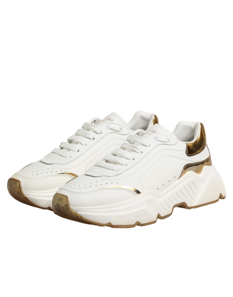 Dolce & Gabbana White Gold Daymaster Low Top Sneakers