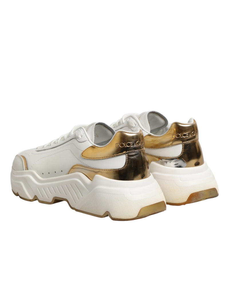 Dolce & Gabbana White Gold Daymaster Low Top Sneakers